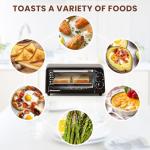 Compact 2-Slice Toaster Oven with Timer and Temperature