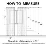 SpaceDresser Sheer Voile Curtain Panels - Black