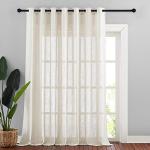 Beige Sheer Curtains - Extra Wide Grommet Panel