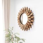 COM4SPORT 12 Inch Boho Wall Mirror – Rustic Decor