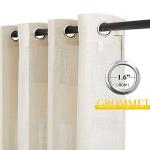 Beige Sheer Curtains - Extra Wide Grommet Panel