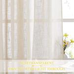 Beige Sheer Curtains - Extra Wide Grommet Panel