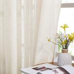 Beige Sheer Curtains - Extra Wide Grommet Panel