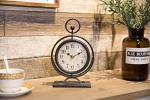 JUMBO HUMBLE Vintage Metal Desk Clock 9.5" Black