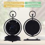 JUMBO HUMBLE Vintage Metal Desk Clock 9.5" Black