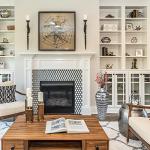 20-Inch Tall Mosaic Floor Vase - Silver & Black