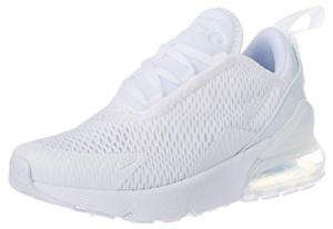 Nike Girls Air Max 270 Shoes, White/Silver