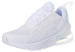 Nike Girls Air Max 270 Shoes, White/Silver