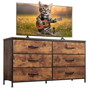 WLIVE 6-Drawer Wide Dresser and TV Stand
