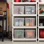 IRIS USA 47 Quart Weatherproof Storage Bins, 6 Pack