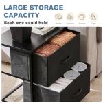 DUMOS Set of 2 Nightstands with Fabric Drawers