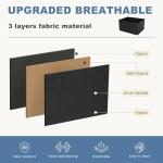 DUMOS Set of 2 Nightstands with Fabric Drawers