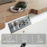 Realyn French Country 3 Drawer Nightstand with USB Ports