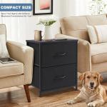 DUMOS Set of 2 Nightstands with Fabric Drawers
