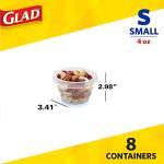 Glad Mini Round Food Storage Containers - 8 Pack