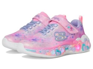 SKECHERS Girls Eternal Heart Lights Sneakers, Pink