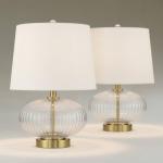 Darrah 19" Clear Glass Table Lamps - Set of 2
