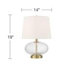 Darrah 19" Clear Glass Table Lamps - Set of 2