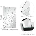 KOHROS 36x24 Inch Frameless Wall Mirror