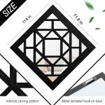 KOYILTD 2 Pack Rustic Square Wall Mirrors