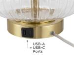 Darrah 19" Clear Glass Table Lamps - Set of 2