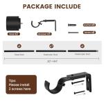 Adjustable 1-Inch Curtain Rod, 30 to 144 Inches