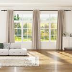 YaFex Adjustable Heavy Duty Curtain Rod, 32-150 Inch