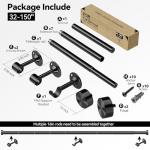YaFex Adjustable Heavy Duty Curtain Rod, 32-150 Inch