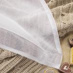 MIULEE White Sheer Curtains with Grommets - 2 Panels