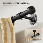 YaFex Adjustable Heavy Duty Curtain Rod, 32-150 Inch