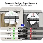 YaFex Adjustable Heavy Duty Curtain Rod, 32-150 Inch