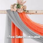 Soft Gray Semi Sheer Window Scarf Valance