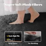 Large Soft Black Shag Rug for Living Room