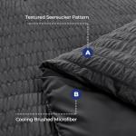HYMOKEGE 7-Piece Dark Grey Queen Comforter Set