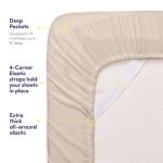 Queen Beige Cream Luxury Bed Sheet Set