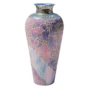 DecorShore 22-Inch Purple Mosaic Floor Vase