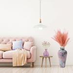 DecorShore 22-Inch Purple Mosaic Floor Vase