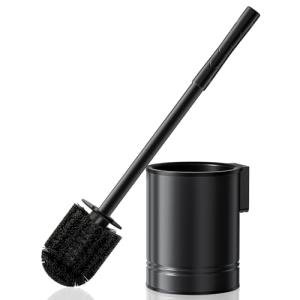 HAMITOR Rustproof Black Toilet Bowl Brush Set