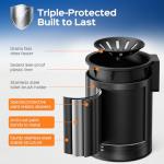 HAMITOR Rustproof Black Toilet Bowl Brush Set