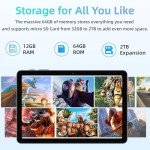 10-Inch Android 15 Tablet with Octa-Core Processor