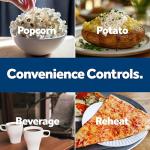 GE 0.7 Cu Ft Compact Microwave Oven, Stainless Steel