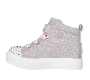 SKECHERS Twinkle Toes Heart Glow Sneaker, Rose Gold