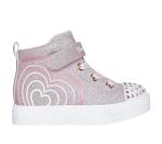 SKECHERS Twinkle Toes Heart Glow Sneaker, Rose Gold