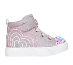 SKECHERS Twinkle Toes Heart Glow Sneaker, Rose Gold