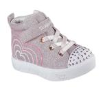 SKECHERS Twinkle Toes Heart Glow Sneaker, Rose Gold