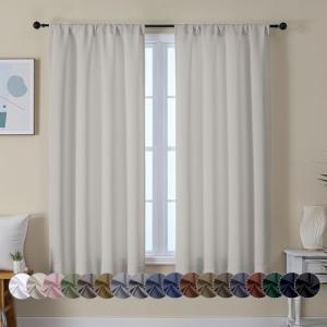 Ava Natural Blackout Curtains - 63 Inch, 2 Panels