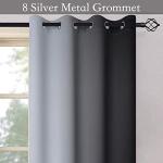 Ombre Room Darkening Curtains - Black to Grey
