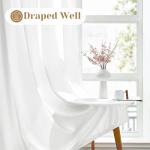 White Privacy Sheer Curtains - Light Filtering Panels