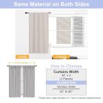 Ava Natural Blackout Curtains - 63 Inch, 2 Panels