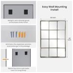 Bronze Windowpane Wall Mirror for Home Decor